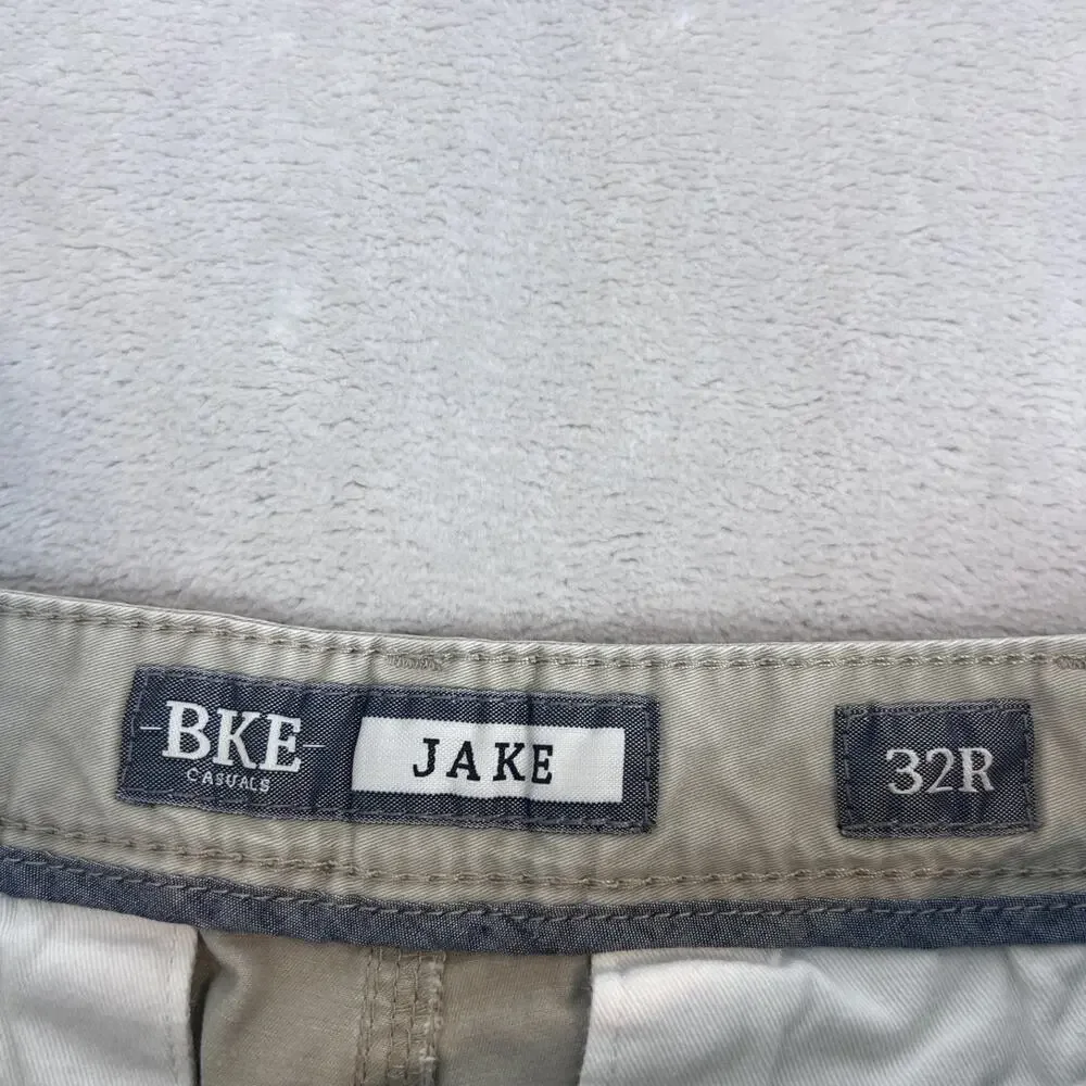 BKE Pants Mens 32R‎ Beige Jake Chino Straight Leg Workwear Preppy Casual